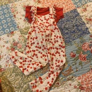 Fruit/floral romper set
